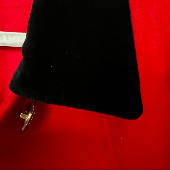 Vintage Russell Scott Women’s 80’s Wool Coat Red Black Single Breasted XL - Picture 10 of 13